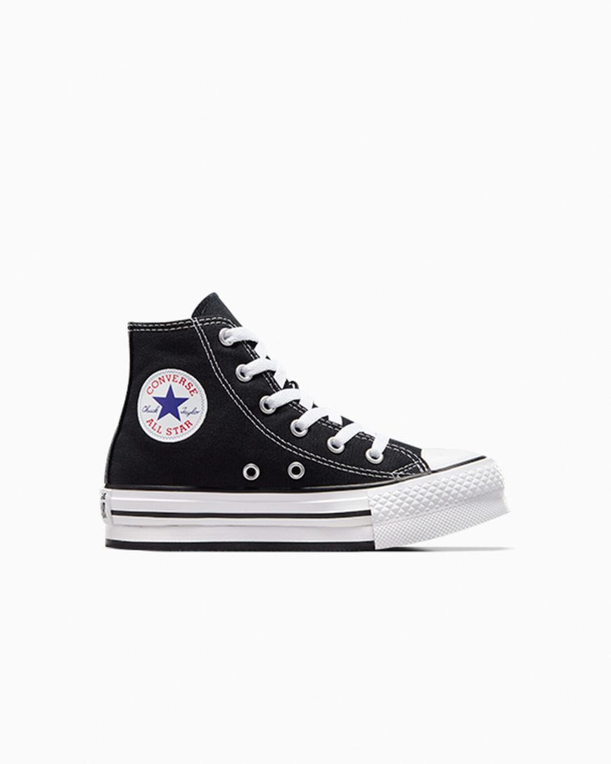 Girls\' Converse Chuck Taylor All Star Lift High Top Platform Shoes Black / White / Black | AU 0864EY